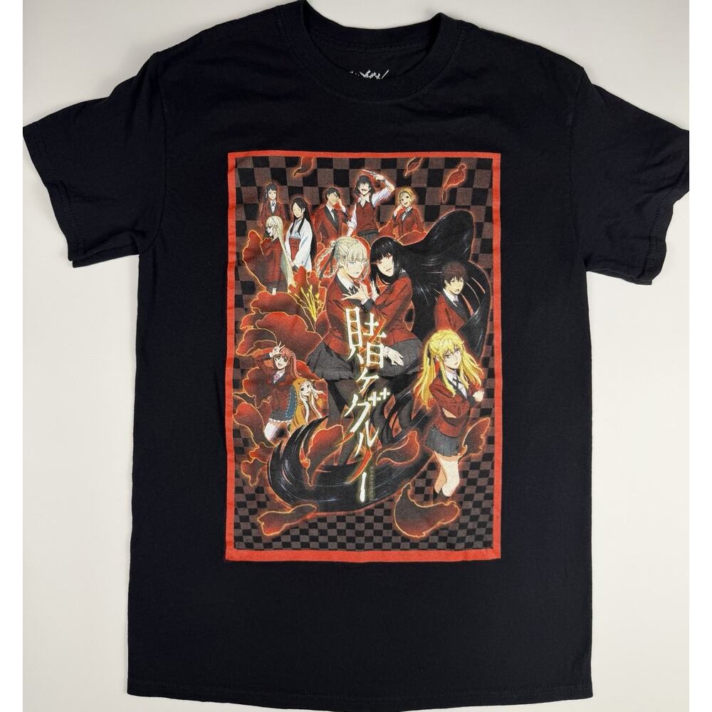 Kakegurui Twin Anime Graphic T Shirt Black Small Manga Otaku Yumeko Tee